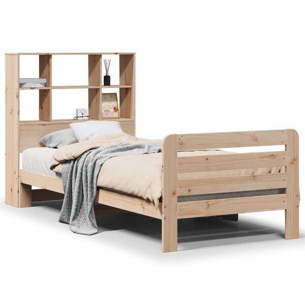 vidaXL Estructura de cama sin colch&oacute;n madera maciza de pino 90x200 cm