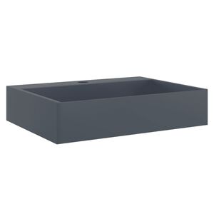 vidaXL Lavabo de fundici&oacute;n de mineral/m&aacute;rmol antracita 50x38x13 cm