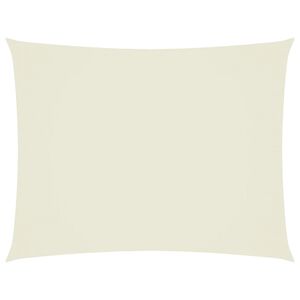 vidaXL Toldo de vela rectangular tela Oxford color crema 3,5x5 m