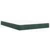 vidaXL Cama box spring con colch&oacute;n terciopelo verde oscuro 140x200 cm