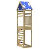 vidaXL Torre de Juego Marr&oacute;n Madera Maciza Impregnada