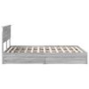 vidaXL Cama con almacenamiento con cabecera Gris Sonoma 135 x 190 cm