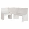 vidaXL Banco de esquina REINE madera maciza de pino blanco 151 cm