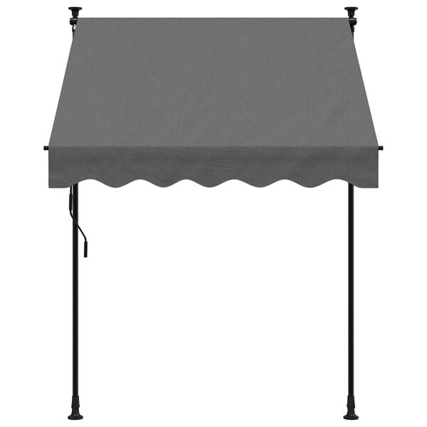 vidaXL Toldo retráctil de tela y acero gris antracita 150x150 cm