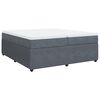 vidaXL Cama box spring con colch&oacute;n terciopelo gris oscuro 200x200 cm
