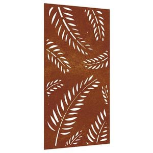 vidaXL Adorno de pared de jard&iacute;n acero corten dise&ntilde;o de hoja 105x55 cm
