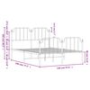 vidaXL Estructura cama sin colch&oacute;n con estribo metal blanco 140x190 cm