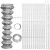vidaXL Valla de alambre y postes acero galvanizado plateado 25x1,25 m
