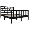 vidaXL Estructura de cama doble sin colchón madera maciza pino negro