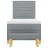 vidaXL Cama tipo Box Spring con colch&oacute;n Gris claro 90 x 200 cm tela