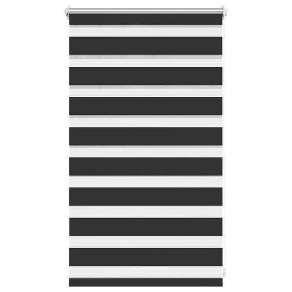 vidaXL Estor Zebra 50,9x100 cm Tejido Ancho 46,7 cm Negro
