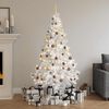 vidaXL &Aacute;rbol de Navidad preiluminado con luces y bolas blanco 180 cm