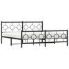 vidaXL Estructura cama sin colch&oacute;n con estribo metal negro 183x213 cm