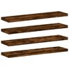 vidaXL Estantes pared 4 uds madera ingenier&iacute;a roble humo 40x10x1,5 cm