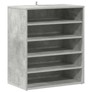 vidaXL Zapatero madera contrachapada gris hormig&oacute;n 60x35x70 cm
