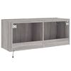 vidaXL Mueble de TV de pared con luces LED gris Sonoma 100x35x41 cm