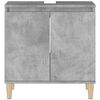 vidaXL Armario de lavabo madera contrachapada gris hormigón 58x33x60cm