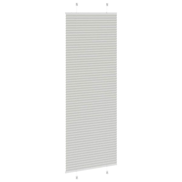 vidaXL Estor Plisado gris claro 70x200 cm Tela Ancho 69,4 cm Poli&eacute;ster