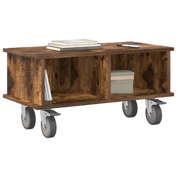 vidaXL Soporte de TV Roble ahumado 68,5 x 35 x 35 cm