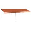 vidaXL Toldo de pie retr&aacute;ctil manual naranja y marr&oacute;n 600x300 cm