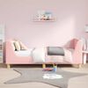 vidaXL Cama para ni&ntilde;os con cabecero Rosa 80 x 160 cm Tela de Oveja