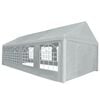 vidaXL Tela de tienda sin estructura Gris 8 x 4 m PE