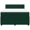 vidaXL Cama box spring con colch&oacute;n terciopelo verde oscuro 140x190 cm