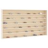 vidaXL Vitrina de madera para coleccionistas con 6 estantes 100x9x55 cm