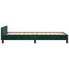 vidaXL Estructura cama sin colch&oacute;n terciopelo verde oscuro 100x200 cm