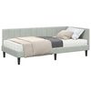 vidaXL Estructura de Cama Esquina con Colch&oacute;n 2 uds. Gris claro