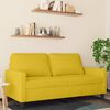 vidaXL Sofá de 2 plazas terciopelo amarillo 140 cm