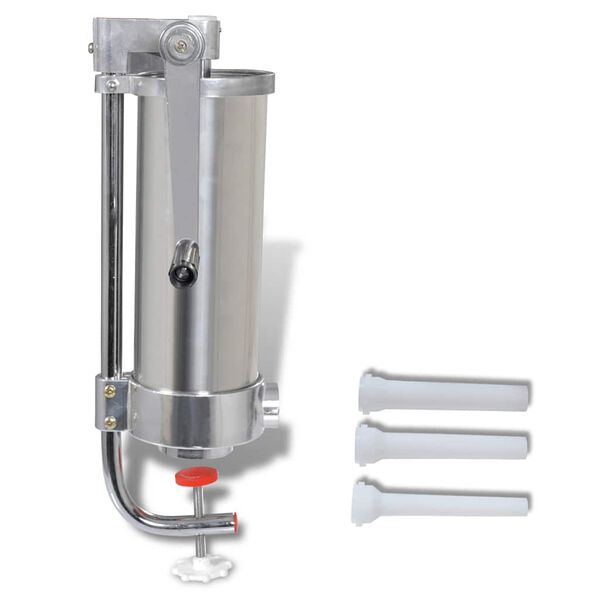 vidaXL Embutidora vertical manual de acero inoxidable de 3,5 l