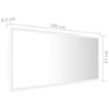 vidaXL Espejo de ba&ntilde;o LED acr&iacute;lico blanco brillo 100x8,5x37 cm
