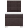 vidaXL Cama box spring con colch&oacute;n tela marr&oacute;n oscuro 90x190 cm