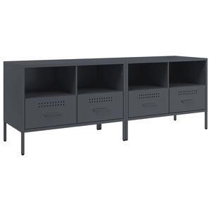 vidaXL Muebles para TV 2 unidades acero gris antracita 68x39x50,5 cm