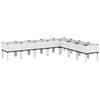 vidaXL Jardinera con patas PP blanco 200x160x42 cm