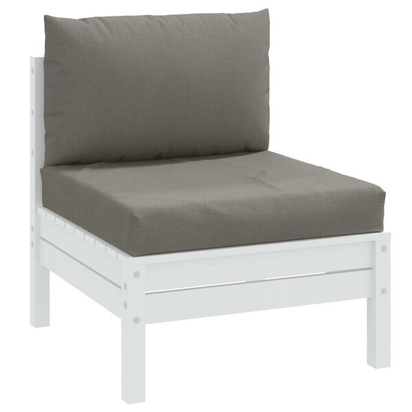 vidaXL Cojines para sof&aacute; de palets 2 uds tela gris oscuro melange