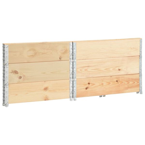 vidaXL Collar de caja de palés 3 uds madera maciza de pino 100x100 cm