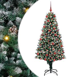 vidaXL &Aacute;rbol de Navidad artificial Verde 180 cm PVC y Acero y Pl&aacute;stico