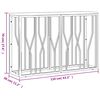vidaXL Mesa consola acero inoxidable y madera maciza reciclada