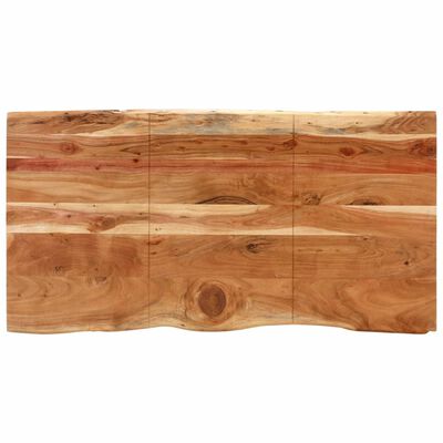 vidaXL Mesa de comedor de madera maciza de acacia 154x80x76 cm