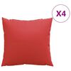 vidaXL Cojines de sof&aacute; 4 unidades tela rojo 40x40 cm
