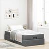 vidaXL Estructura de cama con colch&oacute;n 2 pcs Gris Tenue tela