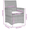 vidaXL Conjunto de Comedor de Jard&iacute;n 7 pcs Gris rat&aacute;n sint&eacute;tico