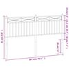 vidaXL Cabecero de metal negro 180 cm