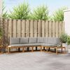 vidaXL Conjunto de sof&aacute;s de exterior 6 Pieza Gris Natural y Claro