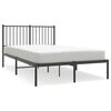 vidaXL Estructura cama sin colch&oacute;n con cabecero metal negro 120x190 cm