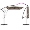vidaXL Parasol de cantilever tipo plátano Taupé 294 x 200 x 254 cm
