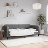 vidaXL Sof&aacute; cama sin colch&oacute;n tela gris oscuro 90x200 cm
