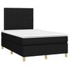 vidaXL Cama box spring con colch&oacute;n tela negro 120x190 cm